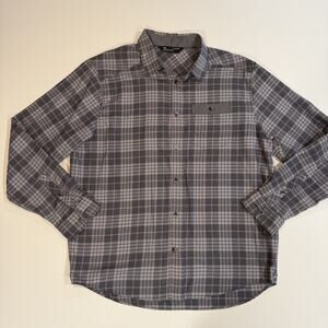Under Armour Flannel Button Up Shirt Plaid Long Sleeve Mens Size XL